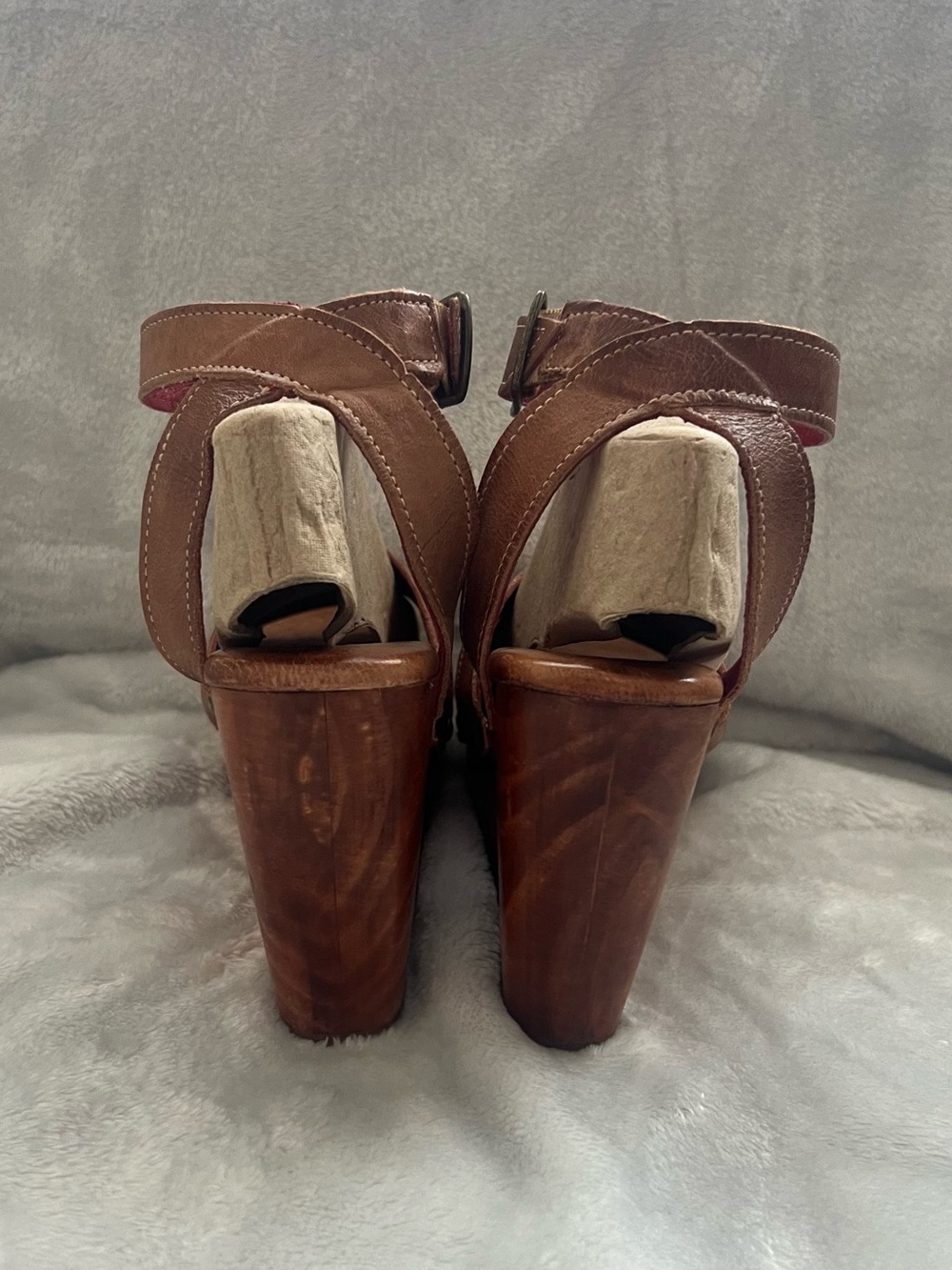 New w/ Box: Bed|Stu ✳️ Grettell Wedge Sandal in Tan Rustic Size: 7.5 M - Picture 3 of 16